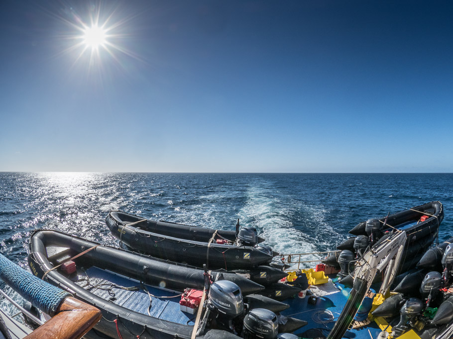 View from stern of Sea Spirit