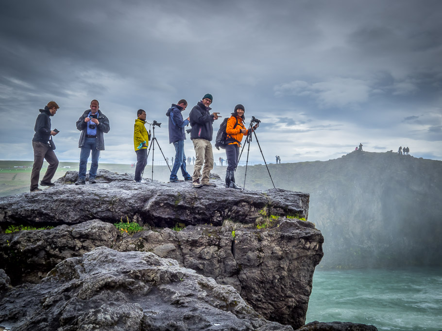 Photographers at Goðafoss